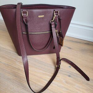 Aldo Burgundy tote bag with shoulder strap